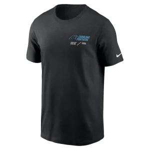 Carolina panthers nike sideline infograph lockup performance t shirt Black S