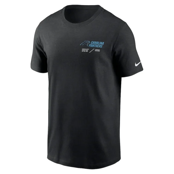 Carolina panthers nike sideline infograph lockup performance t shirt Black S