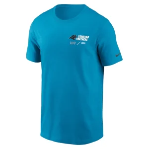 Carolina panthers nike sideline infograph lockup performance t shirt Blue S