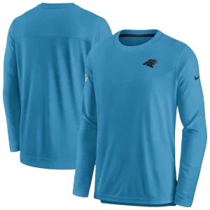 Carolina panthers nike sideline lockup performance pullover sweatshirt Blue