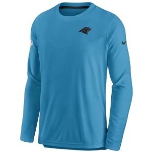 Carolina panthers nike sideline lockup performance pullover sweatshirt Blue M
