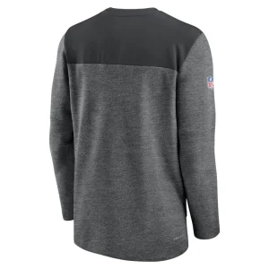 Carolina panthers nike sideline lockup performance quarter zip top Charcoal L