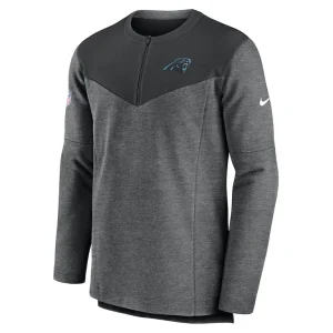 Carolina panthers nike sideline lockup performance quarter zip top Charcoal M