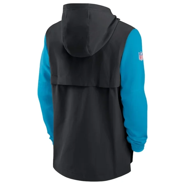 Carolina panthers nike sideline player quarter zip hoodie Blackblue L