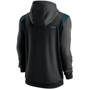 Carolina panthers nike sideline team performance full zip hoodie Black L