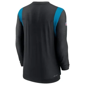 Carolina panthers nike sideline tonal logo performance player long sleeve t shirt Black L