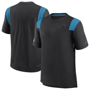 Carolina panthers nike sideline tonal logo performance player t shirt Black