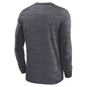 Carolina panthers nike sideline velocity athletic stack performance long sleeve t shirt Charcoal L