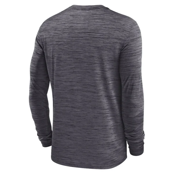 Carolina panthers nike sideline velocity athletic stack performance long sleeve t shirt Charcoal L