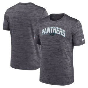 Carolina panthers nike sideline velocity athletic stack performance t shirt Black
