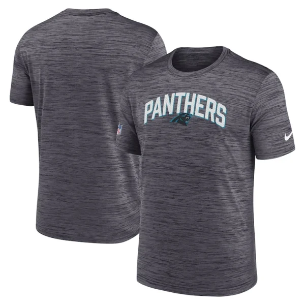 Carolina panthers nike sideline velocity athletic stack performance t shirt Black