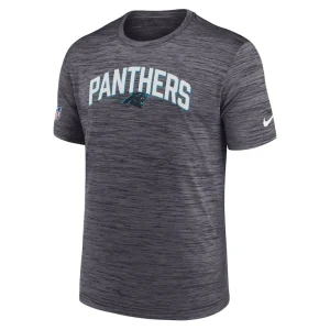 Carolina panthers nike sideline velocity athletic stack performance t shirt Black M