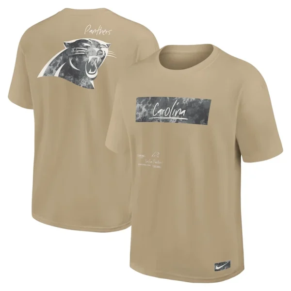 Carolina panthers nike statement max90 t shirt tan Multi