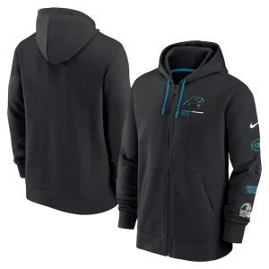 Carolina panthers nike surrey full zip hoodie Black