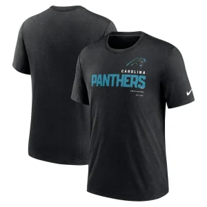 Carolina panthers nike team tri blend t shirt Heather black