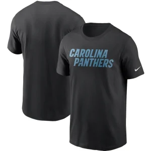 Carolina panthers nike team wordmark t shirt Black