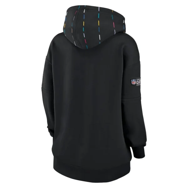 Carolina panthers nike womens 2023 nfl crucial catch club pullover hoodie Black M