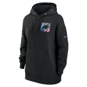 Carolina panthers nike womens 2023 nfl crucial catch club pullover hoodie Black S