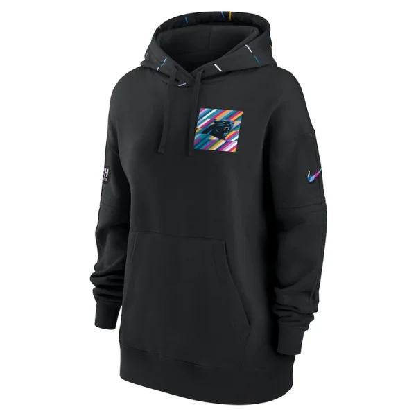Carolina panthers nike womens 2023 nfl crucial catch club pullover hoodie Black S