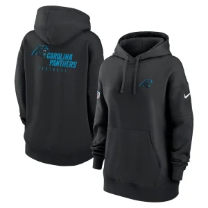 Carolina panthers nike womens 2023 sideline club fleece pullover hoodie Black