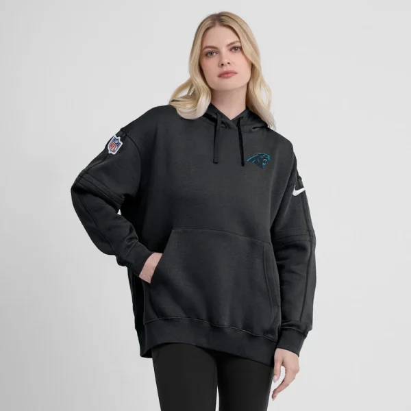 Carolina panthers nike womens 2023 sideline club fleece pullover hoodie Black L