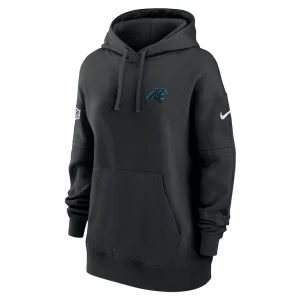 Carolina panthers nike womens 2023 sideline club fleece pullover hoodie Black S