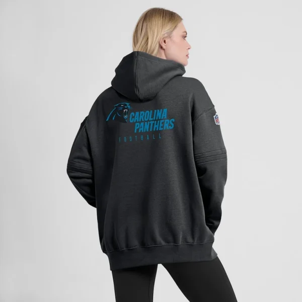 Carolina panthers nike womens 2023 sideline club fleece pullover hoodie Black XL