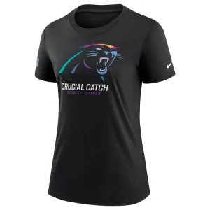 Carolina panthers nike womens 2024 nfl crucial catch tri blend t shirt Black S