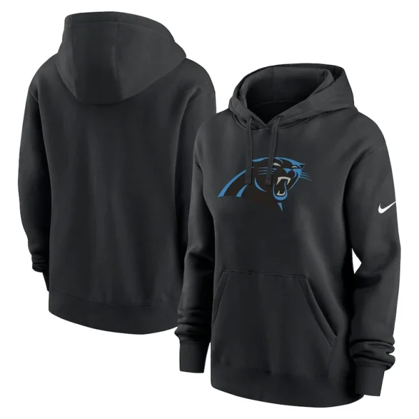Carolina panthers nike womens club fleece pullover hoodie Black