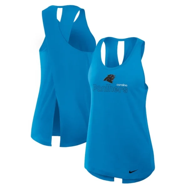 Carolina panthers nike womens crossback performance tank top Blue