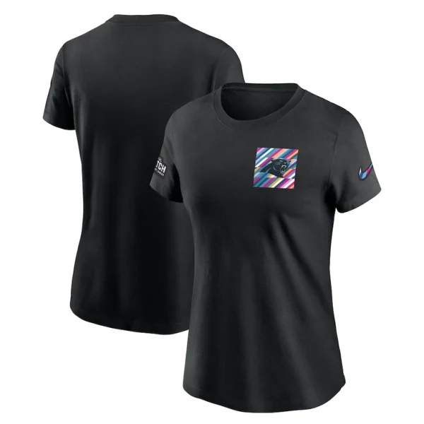 Carolina panthers nike womens crucial catch sideline tri blend t shirt Black