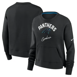Carolina panthers nike womens high hip pullover sweatshirt Black