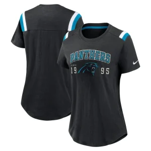 Carolina panthers nike womens historic slub fashion t shirt Heather black