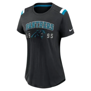 Carolina panthers nike womens historic slub fashion t shirt Heather black S