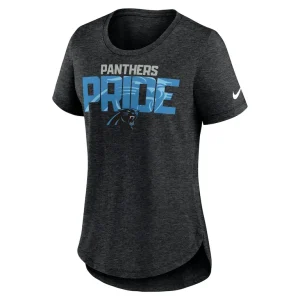 Carolina panthers nike womens local fashion tri blend t shirt Heather black S