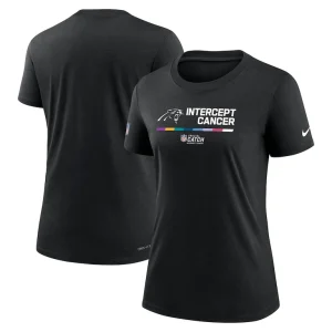 Carolina panthers nike womens nfl crucial catch performance t shirt Black
