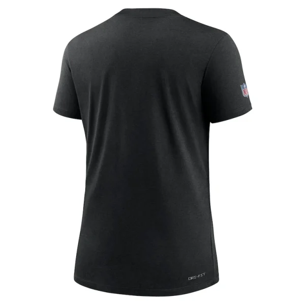 Carolina panthers nike womens nfl crucial catch performance t shirt Black M