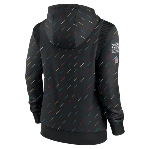 Carolina panthers nike womens nfl crucial catch therma pullover hoodie anthracite Multi M