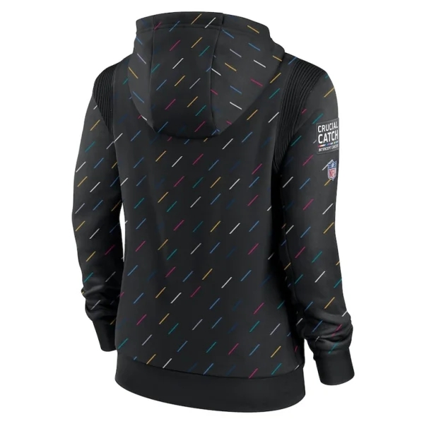 Carolina panthers nike womens nfl crucial catch therma pullover hoodie anthracite Multi M