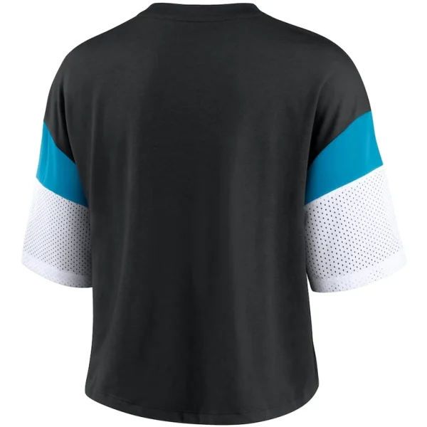 Carolina panthers nike womens nickname tri blend performance crop top Blackwhite M