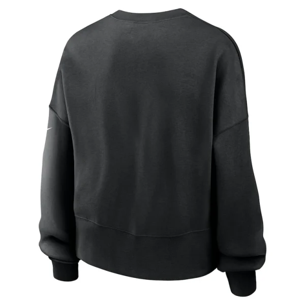 Carolina panthers nike womens oversized rewind pullover sweatshirt Black M