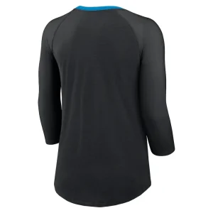 Carolina panthers nike womens raglan 34 sleeve t shirt Black M