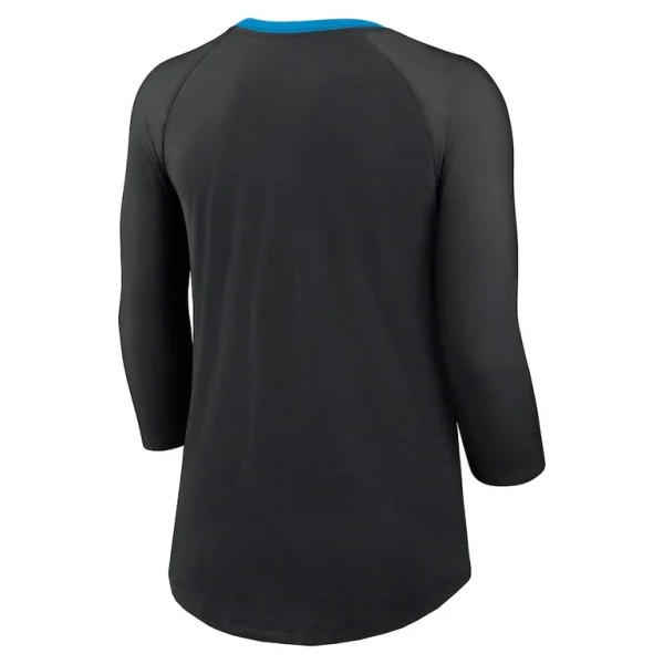Carolina panthers nike womens raglan 34 sleeve t shirt Black M