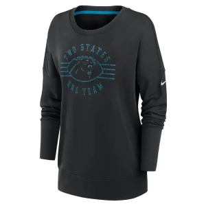 Carolina panthers nike womens rewind playback icon performance pullover sweatshirt Black S