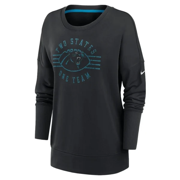 Carolina panthers nike womens rewind playback icon performance pullover sweatshirt Black S