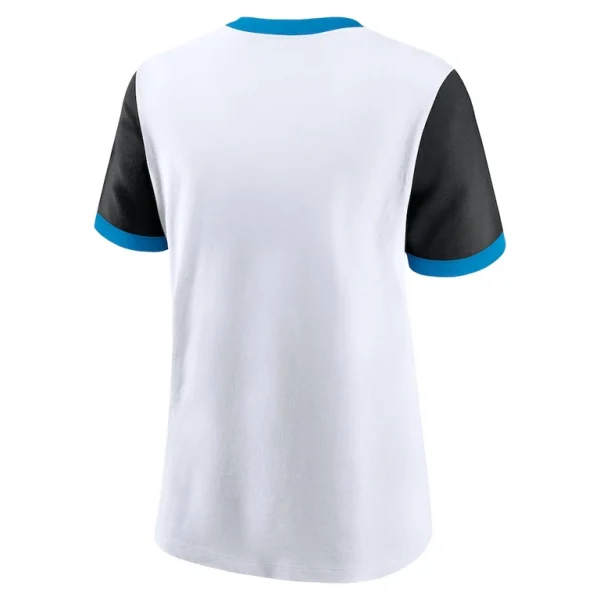Carolina panthers nike womens rewind ringer tri blend t shirt White M