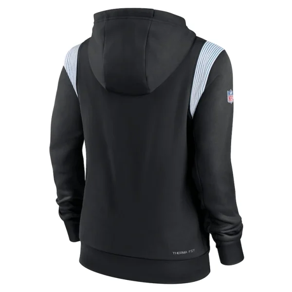 Carolina panthers nike womens sideline stack performance pullover hoodie Black M