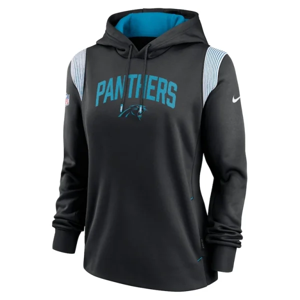 Carolina panthers nike womens sideline stack performance pullover hoodie Black S