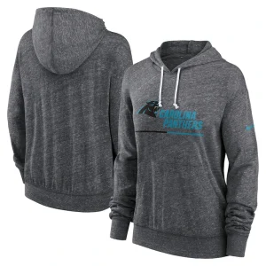 Carolina panthers nike womens team spirit gym vintage lightweight hoodie top Heather charcoal