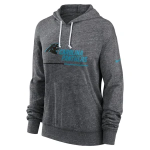 Carolina panthers nike womens team spirit gym vintage lightweight hoodie top Heather charcoal S